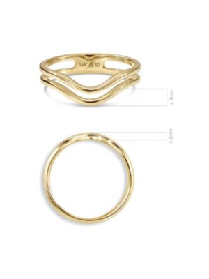 Wishbone Arch Ring in 14K Gold