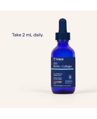 Ionic Biotin + Collagen – Supports Healthy Hair, Skin & Strong Joints – Strawberry Mango Flavor, 2 fl oz