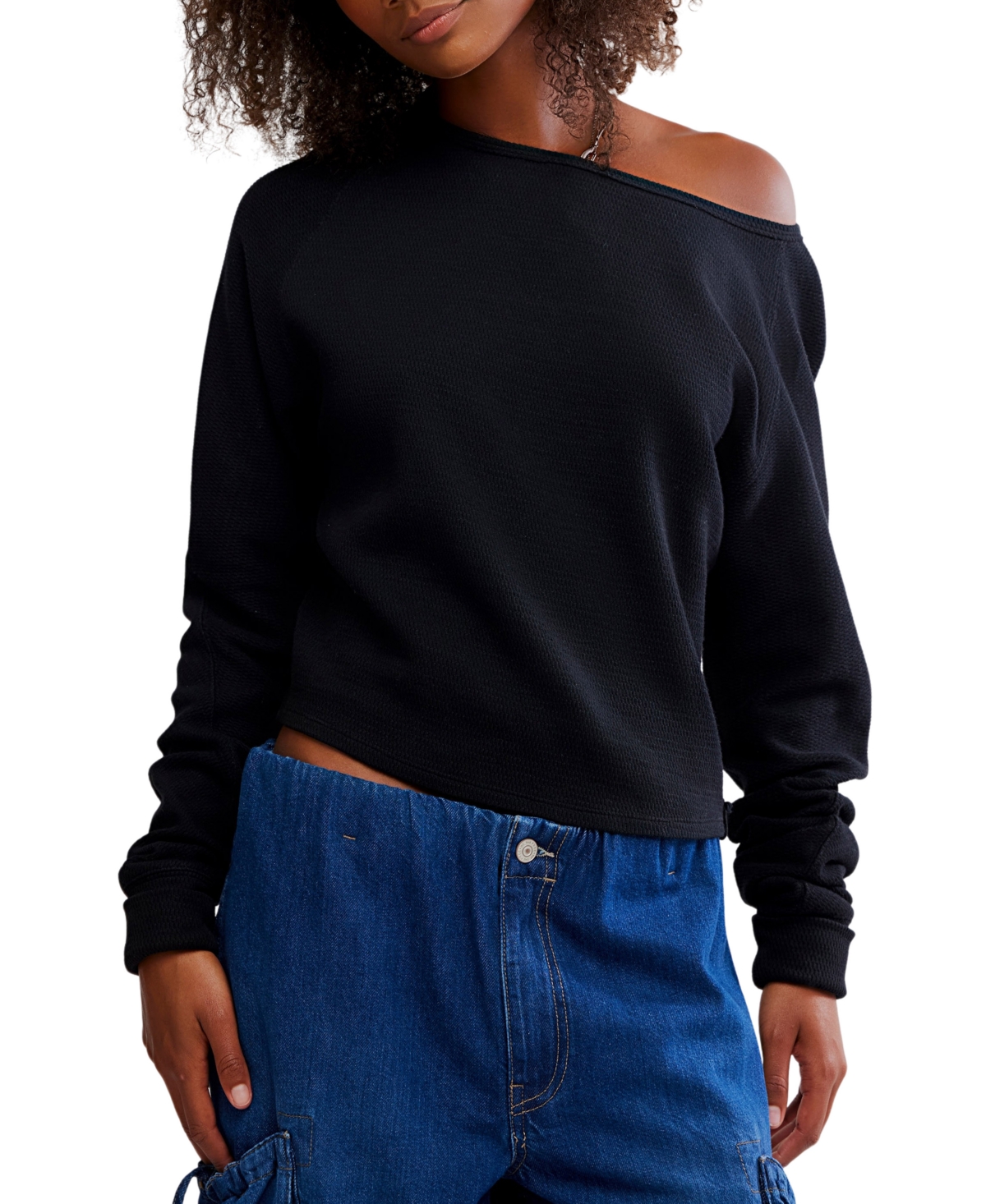 Free People Women's Jess Asymmetric Long Sleeve Top