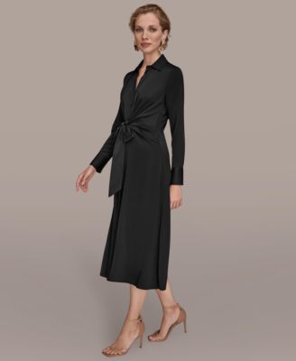 Women's Tie Front Shirt Dress