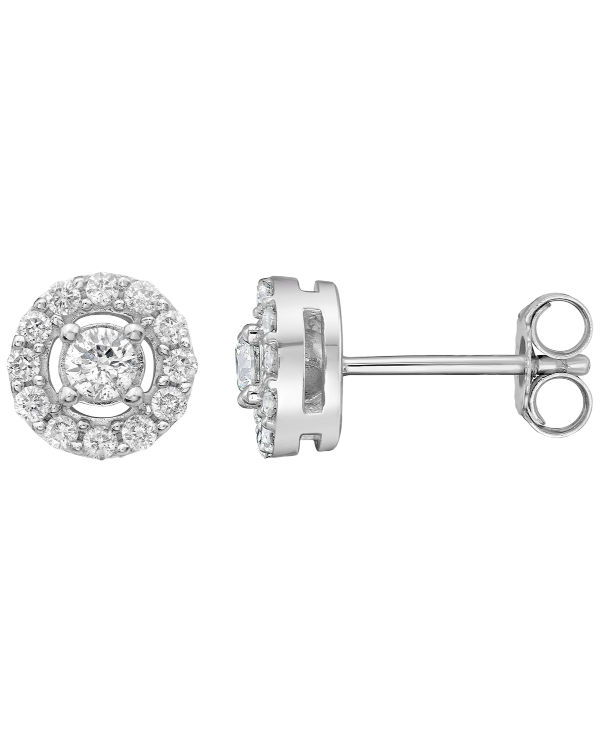 Macy's White Diamond Earrings (1/2 ct. t.w.) in 10k White Gold - White