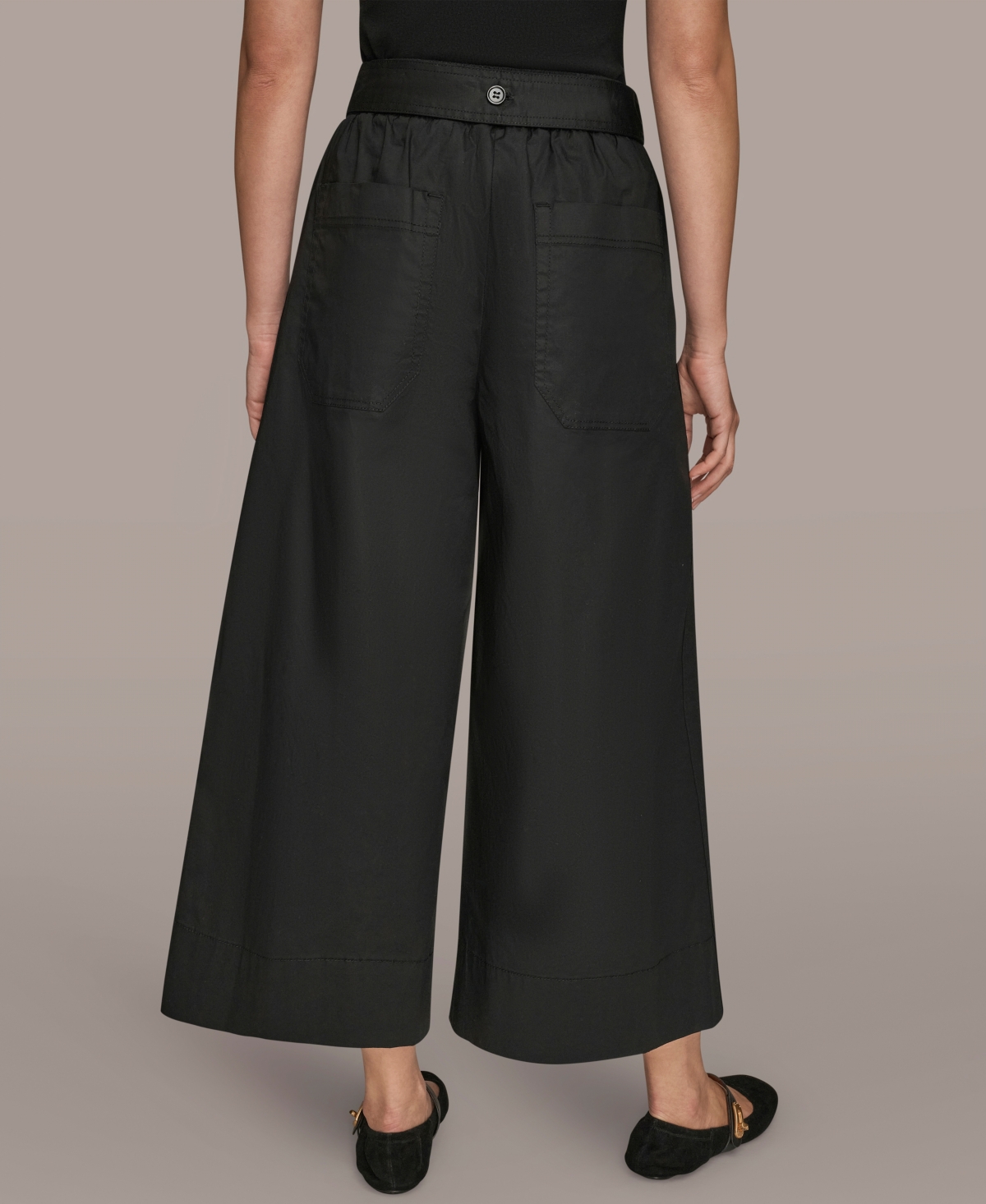 Donna Karan Weekend Women's High-Rise Self Belted Crop Pants