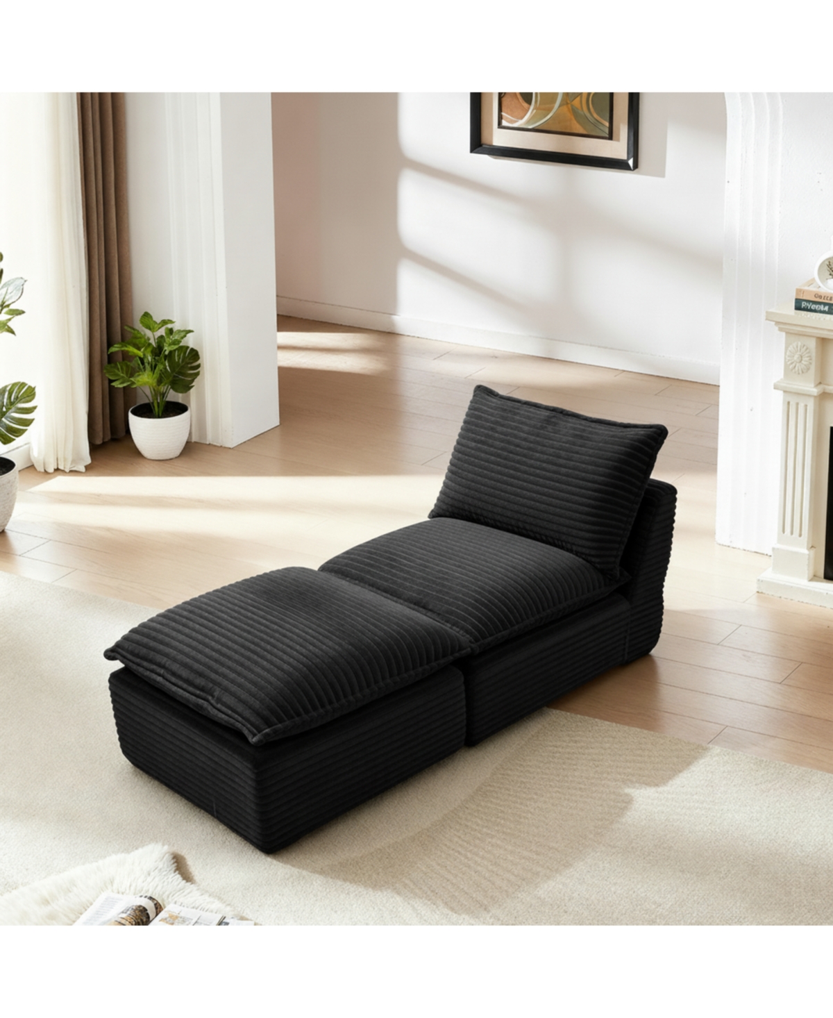 Streamdale Furniture Streamdale Modern corduroy cloud sofa