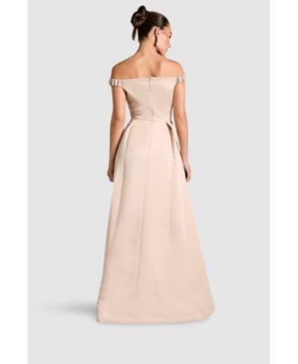 Women's Bardot Fit & Flare Hi-Low Maxi Dress