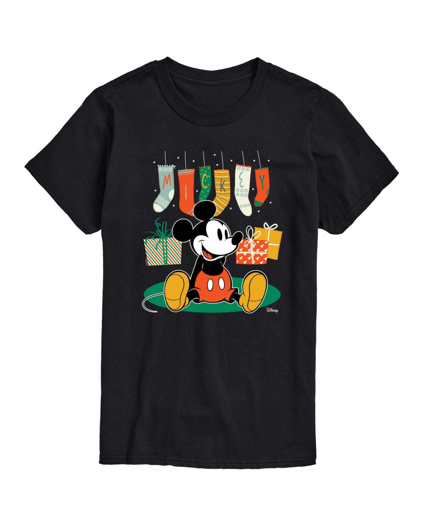 Men's Disney Mickey Stockings Short-Sleeve Graphic T-Shirt