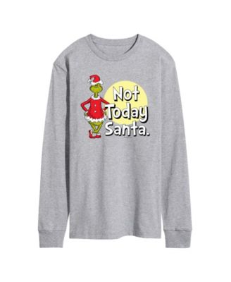 AIRWAVES - Men's The Grinch Not Today Santa Long-Sleeve Graphic T-Shirt
