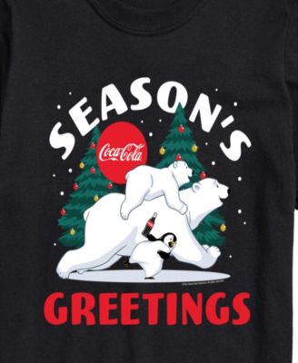 Men's Coca-Cola Seasons Greetings Polar Bears Short-Sleeve Graphic T-Shirt