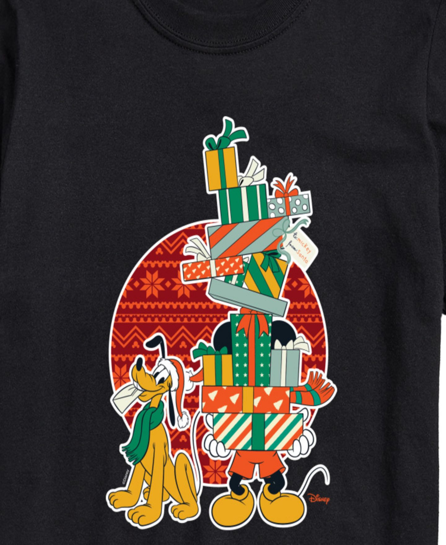 Мужская футболка AIRWAVES Disney Mickey And Presents Short-Sleeve Graphic, цвет: Чёрный — фото 3