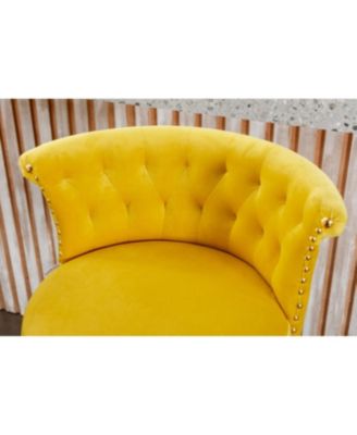 Streamdale Velvet 360 Rotating Bar Chair with Adjustable Height - Modern Kitchen Island Chair