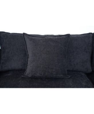 Streamdale Modern L-Shaped Cloud Couch with Ottoman - 4-Seat Chenille Sofa