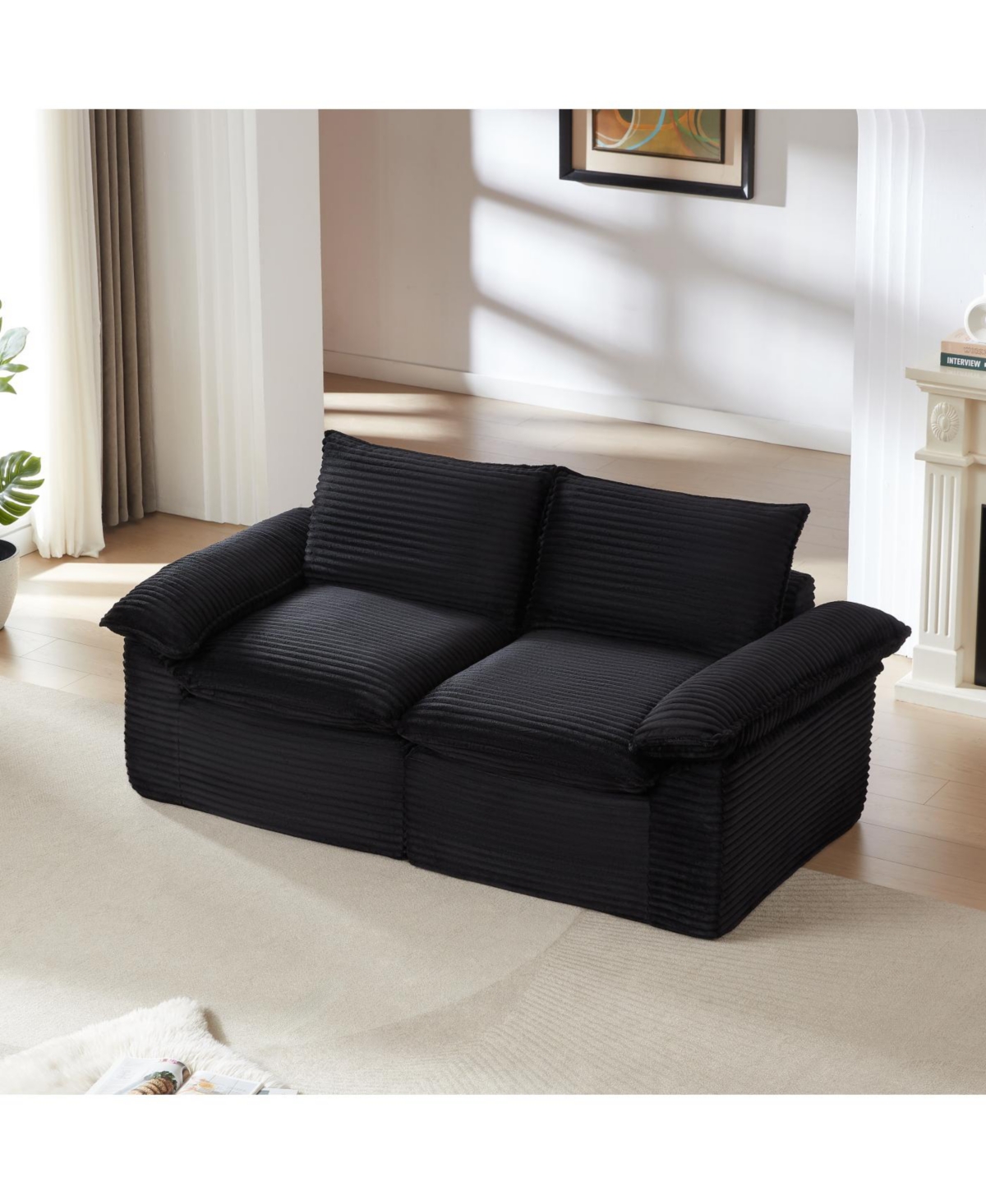 Streamdale Furniture Modern corduroy cloud sofa, freely combined