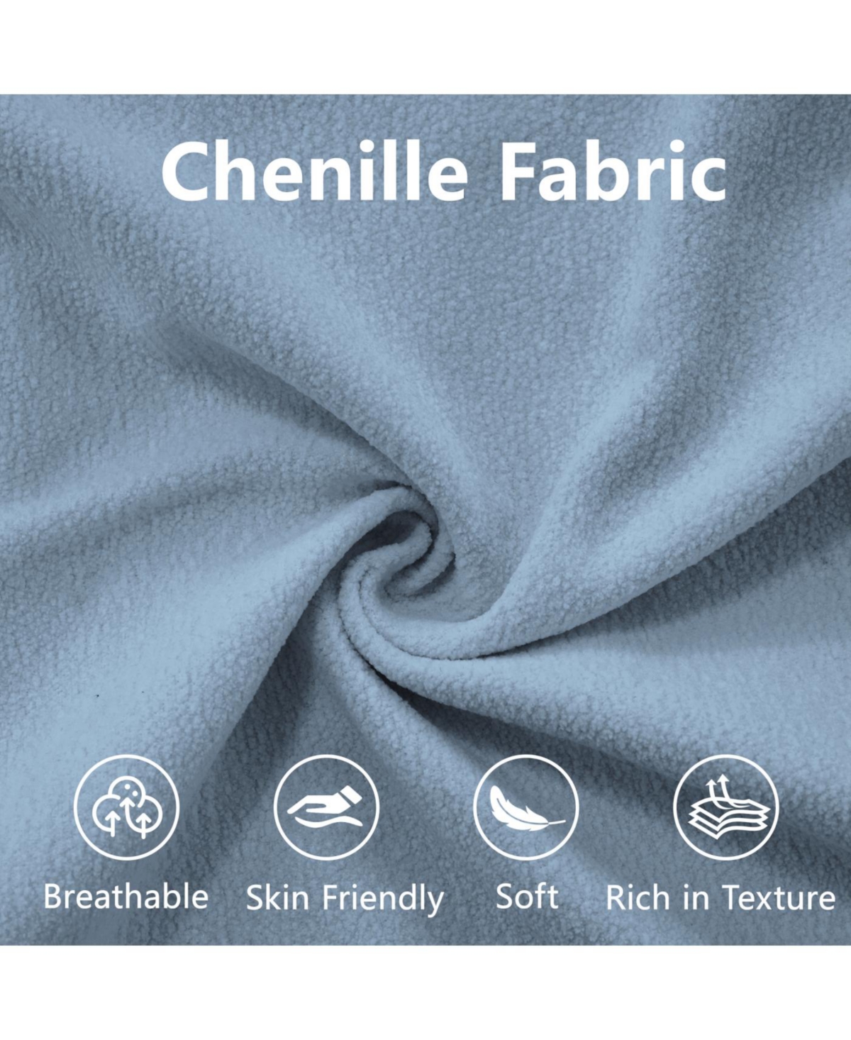 Streamdale Furniture Streamdale Cloud Couch Sleeper Sofa, Chenille 2 Seater Sofa with Ottomans & Pillows, Blue