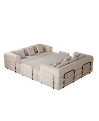 Streamdale Convertible Sleeper Sofa Bed with Pillow, Chenille Folding Mattress Couch