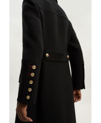 Women's Wool Military Tailored Maxi Coat