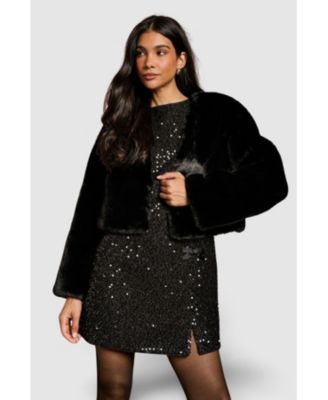 Women's Edge To Edge Faux Fur Coat
