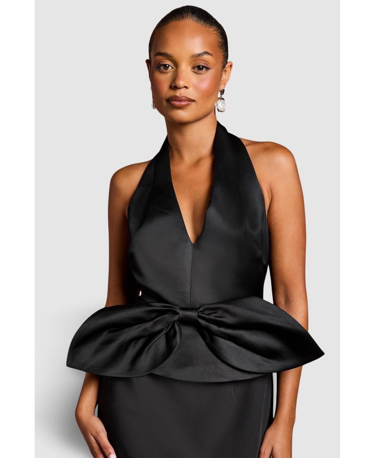 Coast Women's Halter Satin Column Midi Dress