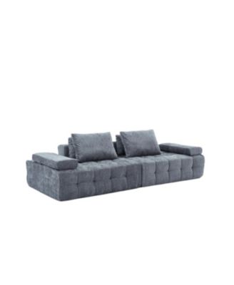 Sofa Couch for Living Room, Modern Loveseat with Extra Deep Seats, Grey