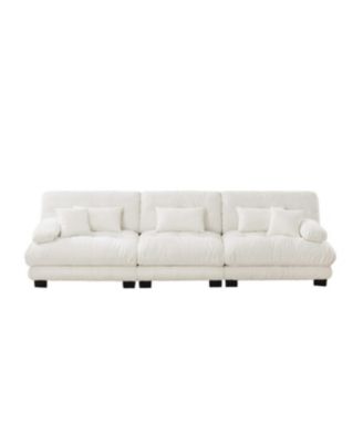  3-Seater Modular Chenille Sectional Sofa - Soft & Comfy Upholstered Furniture