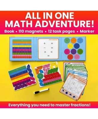 Magnetic Fractions Learning Set for Kids Ages 6-12 – Hands-On Math Games for Homeschooling, Classrooms & Travel