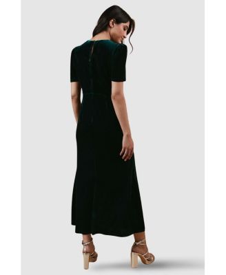 Women's Occasion Velvet Bow Midaxi Dress.