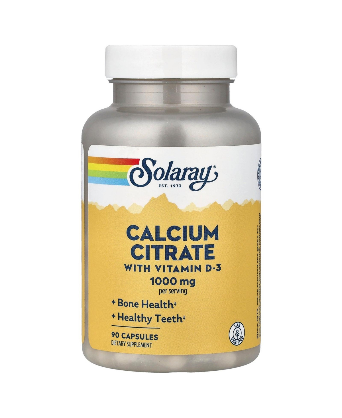 Solaray Calcium Citrate with Vitamin D-3 1 000 mg