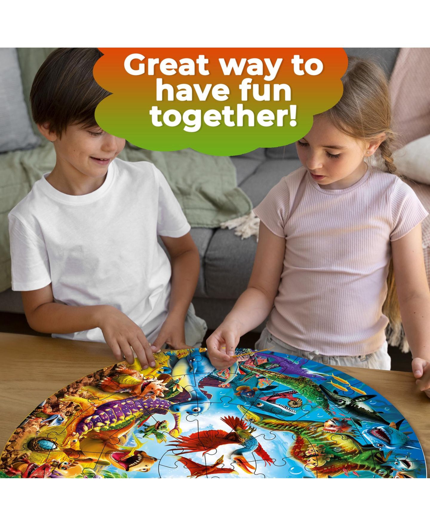 Детские пазлы Quokka Floor Puzzles for Kids - Large Giant Educational Toddler Puzzles Ages 2-4, цвет: Dino — фото 6
