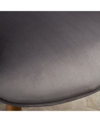 Streamdale Contemporary Silky Velvet Tufted Button Back Accent Chair, Gray