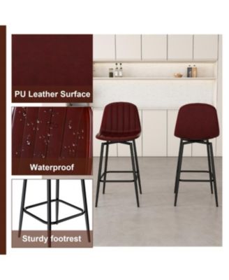 Streamdale White Marble Look Kitchen Island with LED Lighting