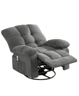 Streamdale Massage Swivel Recliner Chair w/Vibration & Heat, 350LBS Capacity, USB Port