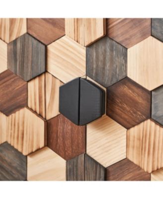 Streamdale Distressed Honeycomb Pattern Storage Cabinet with Doors