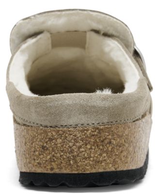 Women's Buckley Shearling Suede Leather Clogs from Finish Line