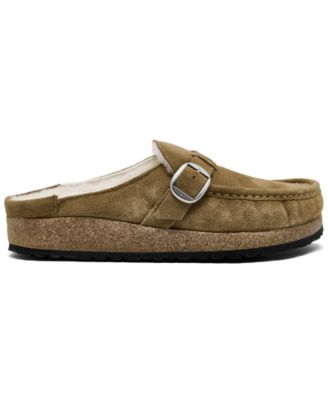 Women's Buckley Shearling Suede Leather Clogs from Finish Line