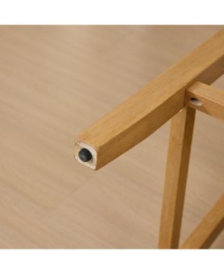 Streamdale Solid Wood Rattan-Inspired Bar Stool with Linen Cushion