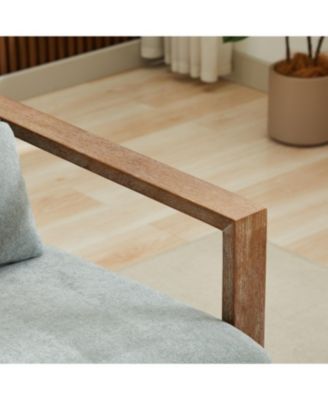 Streamdale 30.3"W Swivel Upholstered Chair with Solid Wood Armrests - Pale Green