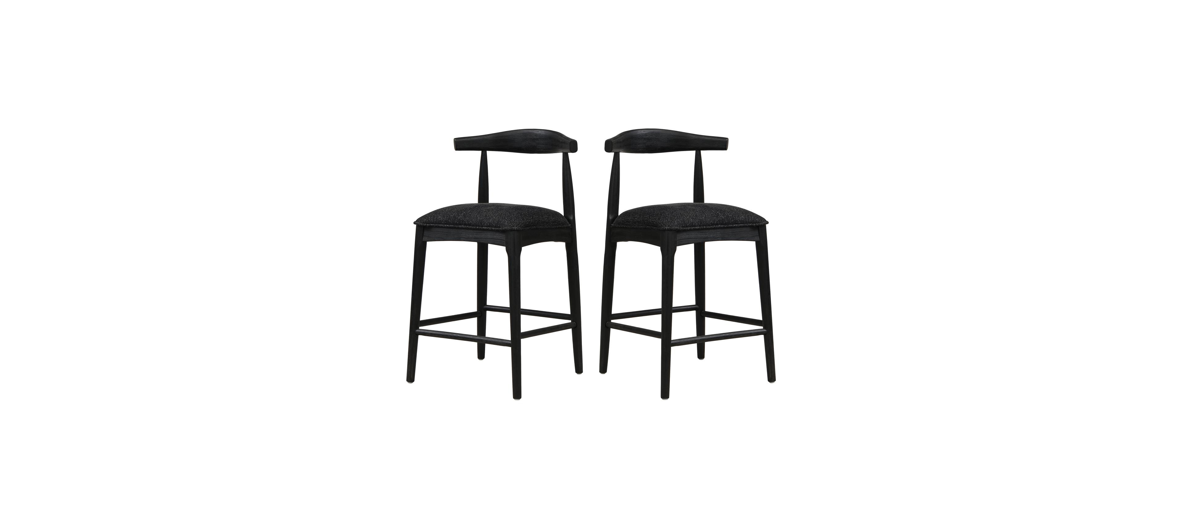 Streamdale Furniture Stylish Upholstered Counter Stool with Curved Backrest