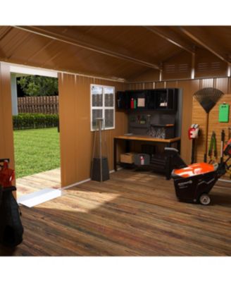 Streamdale 12x8 FT Heavy-Duty Metal Storage Shed with Windows &amp; Lockable Door