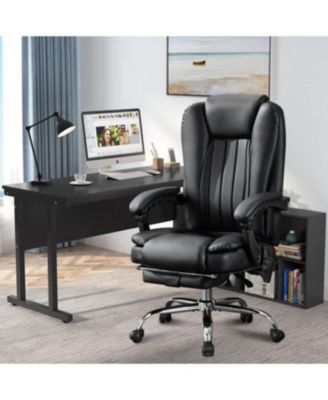 Streamdale Massage Office Chair with Heat, Vibration, Foot Rest & Reclining Backrest