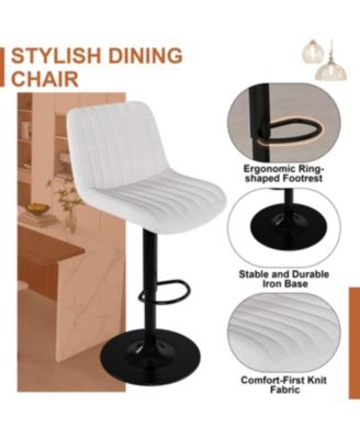 Streamdale Modern Kitchen Island Set with 4 Beige Bar Stools