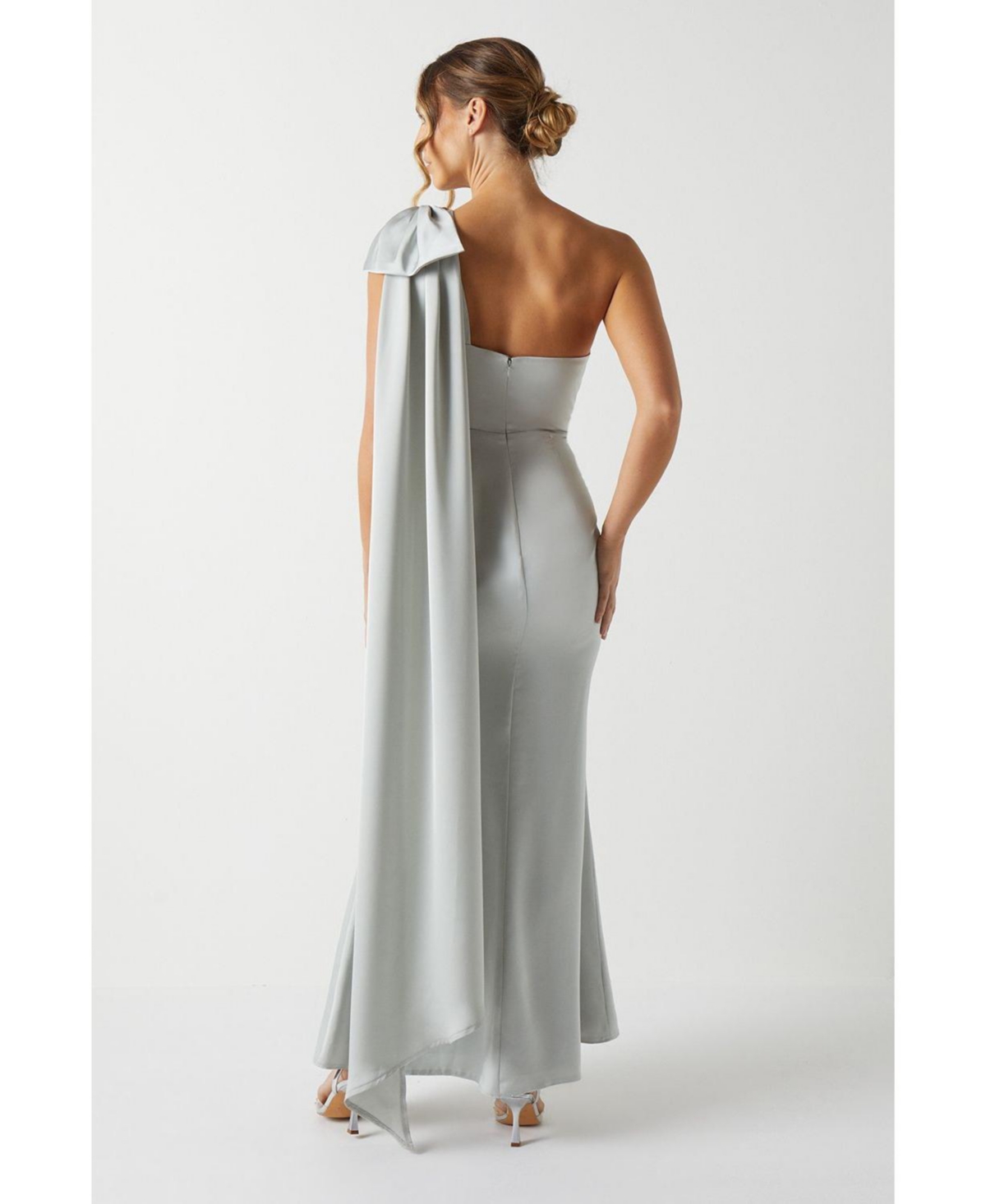 Coast Women's Bow One Shoulder Satin Dress