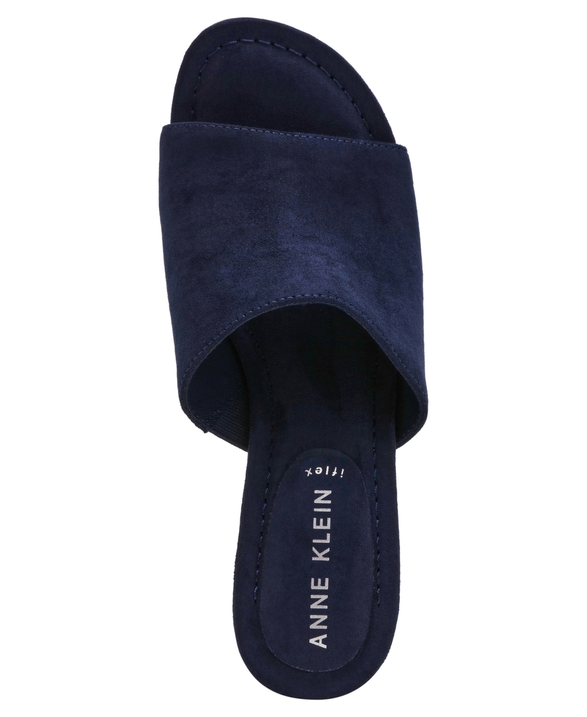 Anne Klein Women's Charisma Peep-toe Wedge Heel Sandals In Blue