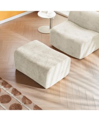 Single Foam Compression Sofa Chair with Footrest