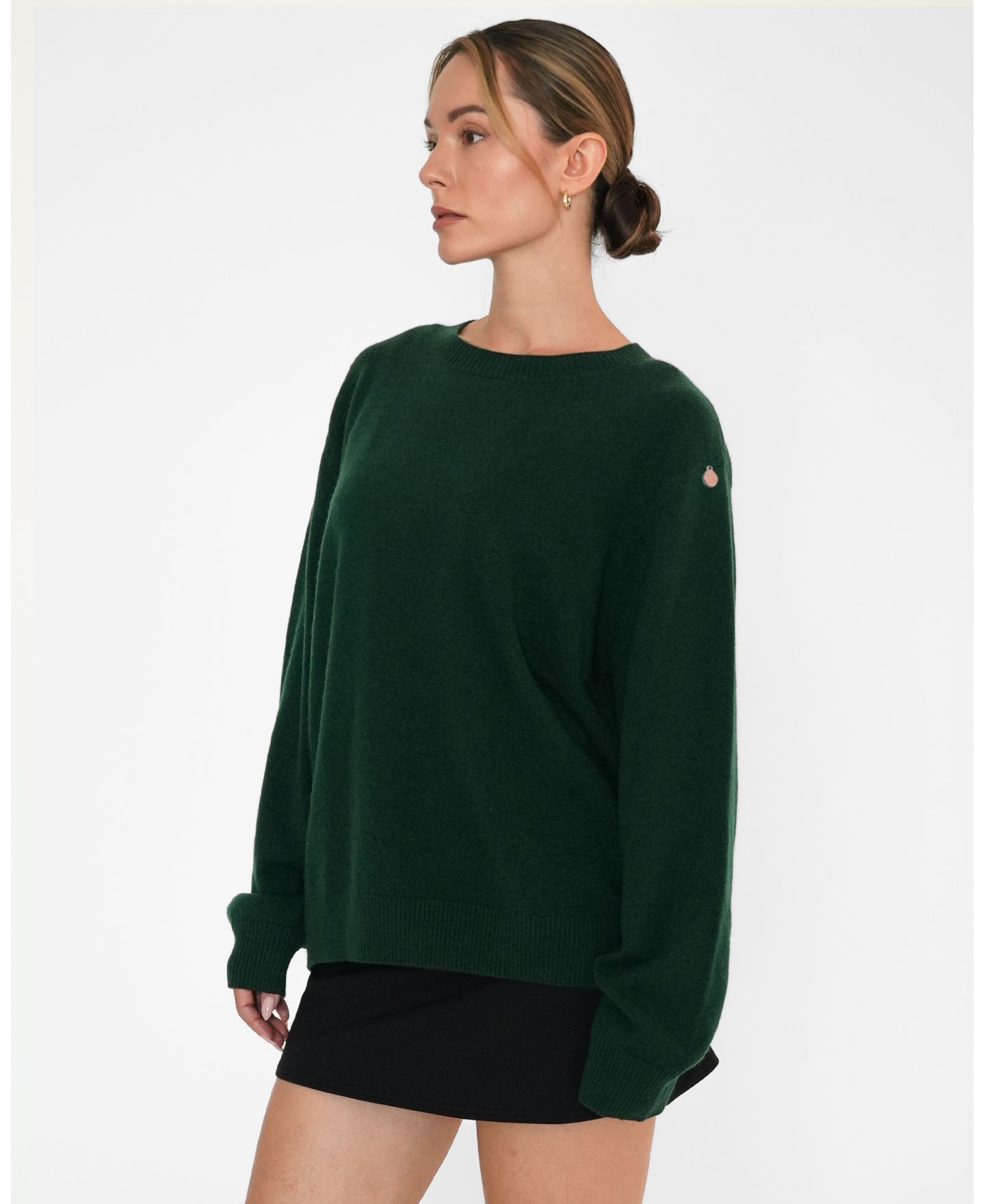 Женский свитер Rebody Active Beau Oversized Crewneck Cashmere, цвет: Тёмно-зелёный — фото 3