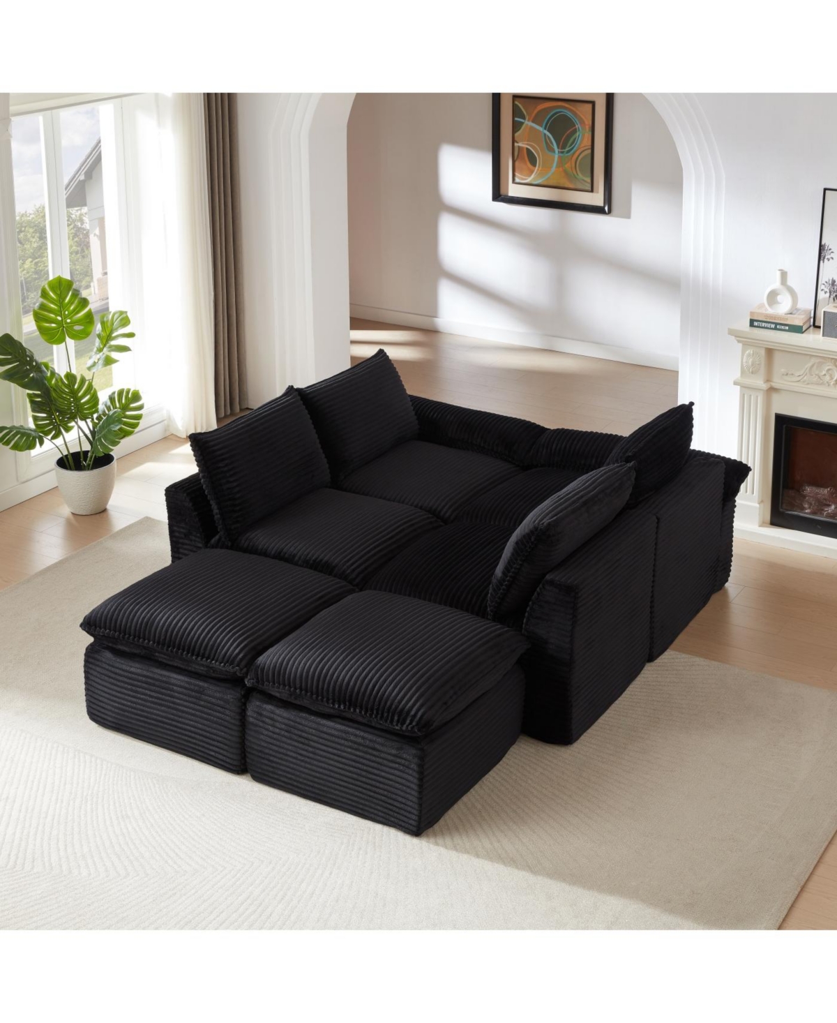 Streamdale Furniture Streamdale Modern corduroy cloud sofa, freely combined
