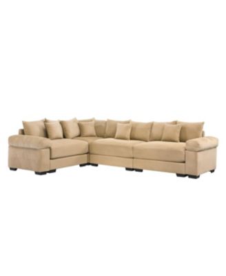 Streamdale Oversized Cloud Modular Sectional Couch with 12 Pillows, Camel