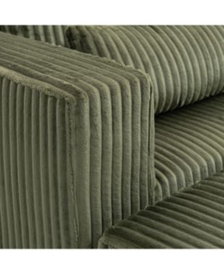 Streamdale Modern 3-Seat Modular Chenille Sectional with Low-Profile Design