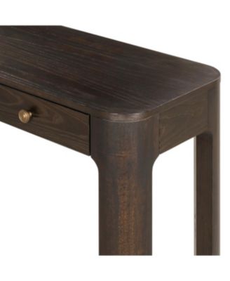 Streamdale Rustic Console Table with Curved Corners, 3 Drawers
