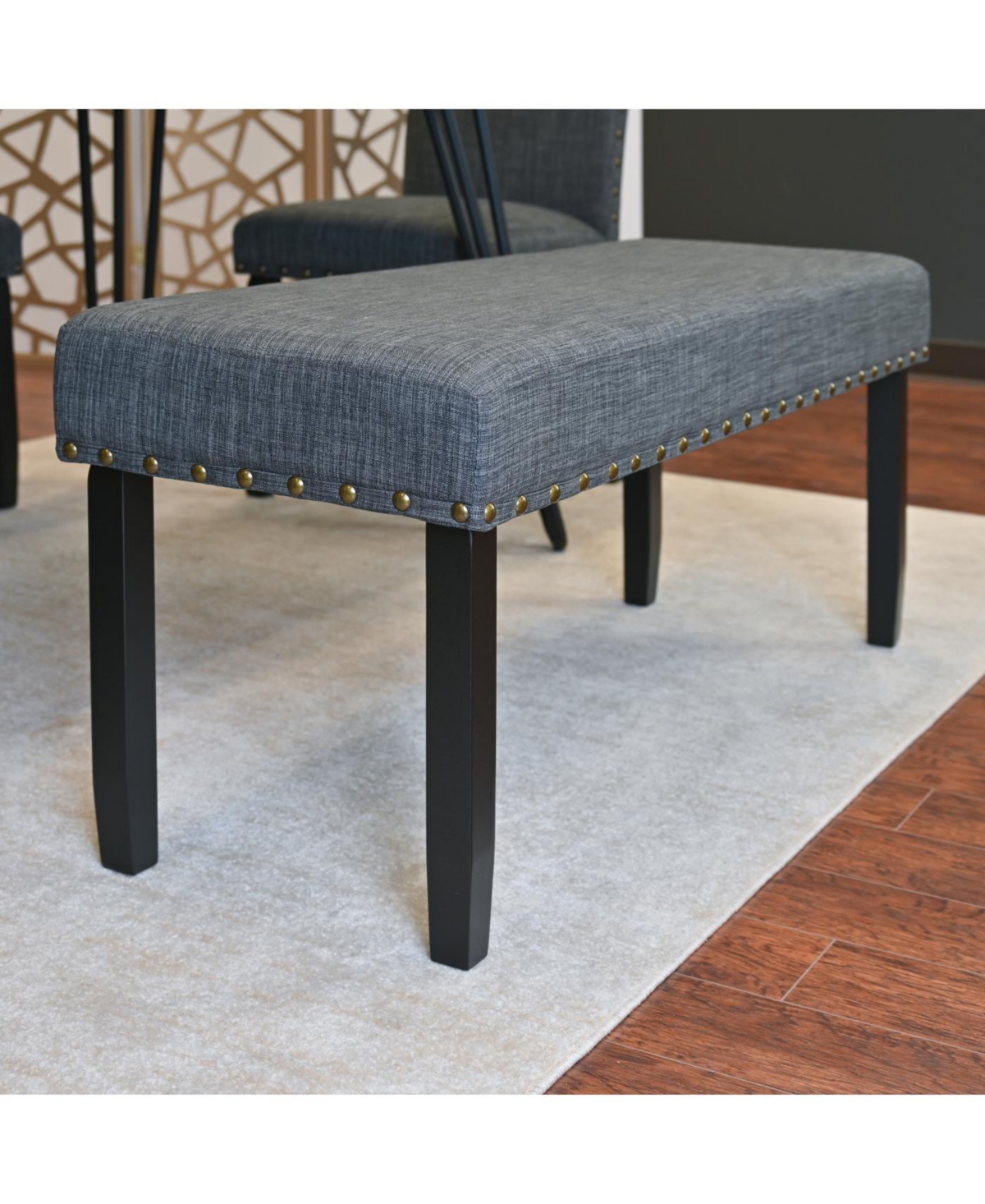 Streamdale Furniture 6-Piece Dining Set with Upholstery Bench, 3 Colors