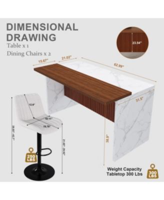 Black Marble Kitchen Island with LED Lighting & Grille Details