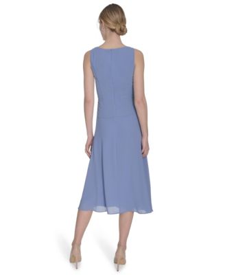 Women's 3/4-Sleeve Jacket with Crewneck Dress