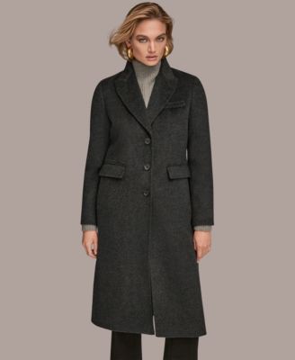 Women's Single-Breasted Stitch Trimmed Coat